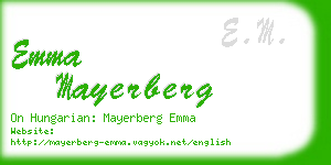 emma mayerberg business card